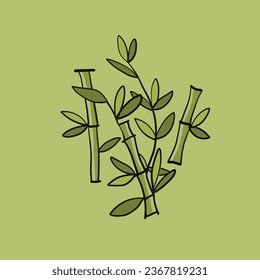 Green bamboo plant. Sketch for your design - Shutterstock ID 2367819231