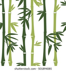 Green bamboo seamless pattern vector,bamboo tree , leaves, branches