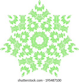 Green Bamboo stems
