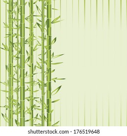 green bamboo with stripes. Use as a backdrop, greeting card. Plenty of space for text.