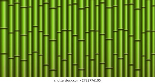 green bamboo tree fence background pattern.