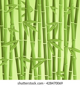 Green bamboo vector illustration.