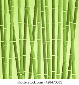 Green bamboo vector illustration.