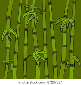 Green bamboo. Vector illustration