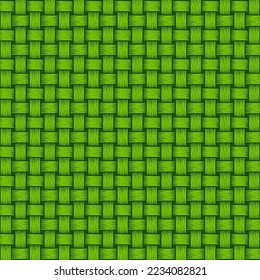 green bamboo woven pattern background