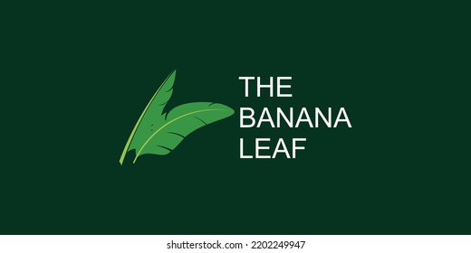 Green banana leaf logo ideas. inspiration logo design. template vector illustration.premium vector