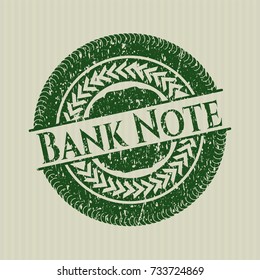 Green Bank Note distressed rubber stamp