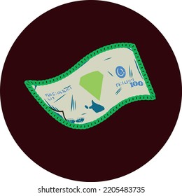 ilustración vectorial de diseño de billetes verdes