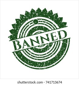 Green Banned rubber texture