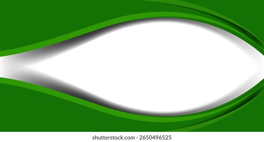 Anuncio verde, fondo verde abstracto con la onda. Vector