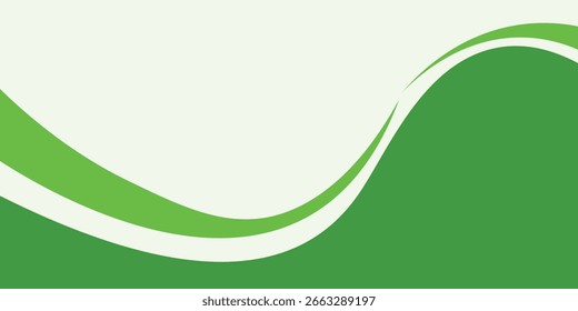 Anuncio verde, fondo verde abstracto con la onda. Vector