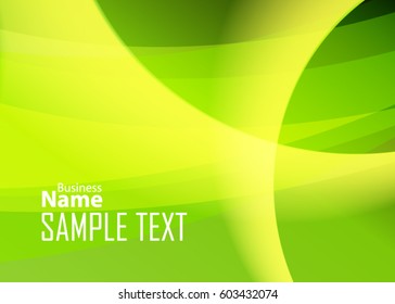 Green banner abstract template for card. Metal Background with waves and reflections. Business background, silver, illustration. Illustration of abstract background with a metallic element