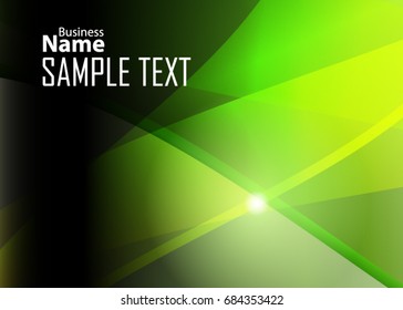 Green banner abstract template for card. Metal Background with waves and reflections. Business background, silver, illustration. Illustration of abstract background with a metallic element