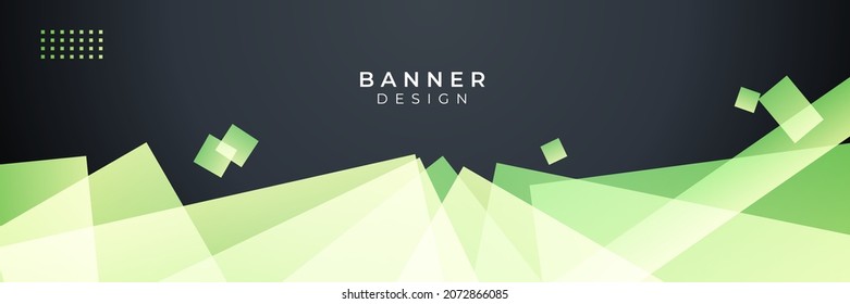 Green banner background. Abstract geometric design banner web template. Vector liquid shape layout banners.
