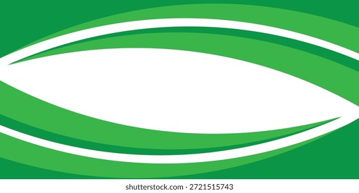 Green banner background. Green abstract header with rounded lines for web banner or poster.