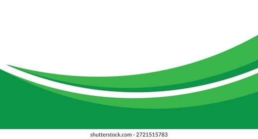 Green banner background. Green abstract header with rounded lines for web banner or poster.