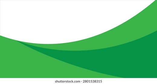 Green banner background. Green abstract header with rounded lines for web banner or poster.

