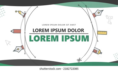 Green Banner Background Suitable for Workshop Event