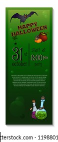 
Green banner with bat