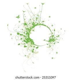 Green banner design
