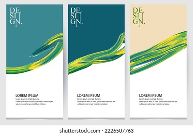 green, banner design, brush Modern abstract covers set. Cool gradient shapes composition. Usable for banner, cover, and web, cover header background for website design, Social Media, eps 10