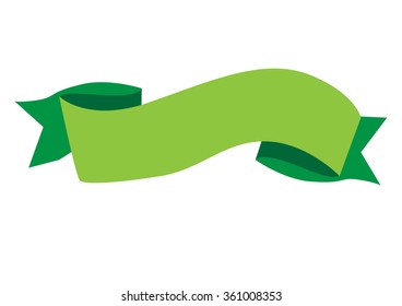 green banner, ribbon