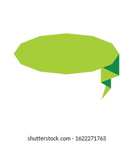 Green banner or ribbon vector on isolated background.