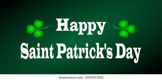 Green banner for St. Patrick's Day 