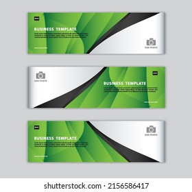 Green banner template vector illustration, Geometric banner design, green web background, polygonal Abstract background, web page, header for website, billboard, gift voucher, card, social media post