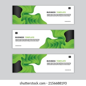 Grüne Bannervorlage, Vektorgrafik, Geometrisches Bannerdesign, grüner Web-Hintergrund, mehrstimmiger abstrakter Hintergrund, Webseite, Kopfzeile für Website, Plakatwand, Geschenkgutschein, Karte, Post in sozialen Medien
