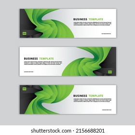 Green banner template vector illustration, Geometric banner design, green web background, polygonal Abstract background, web page, header for website, billboard, gift voucher, card, social media post