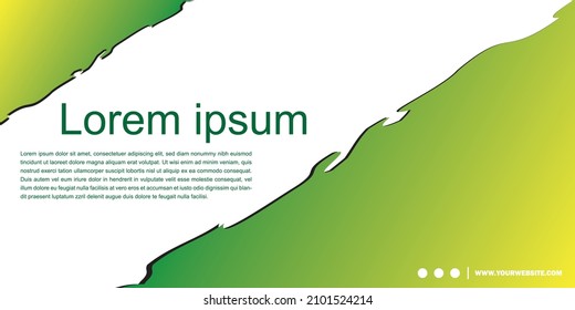 Banner verde para diseño web o evento