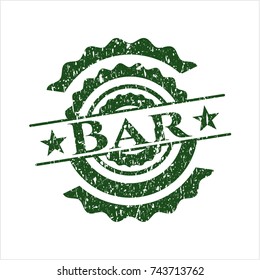 Green Bar distressed grunge seal