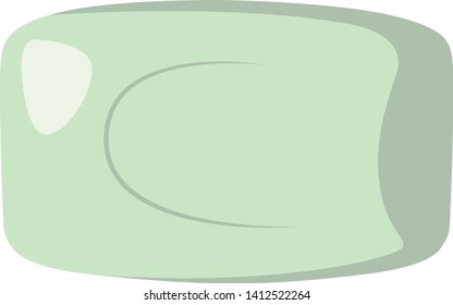 Green bar soap vector illustration