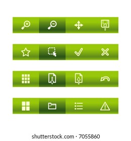 Green bar viewer icons. Vector file has layers, all icons in two versions are included.
