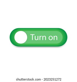 Green bar with white toggle button vector illustration
