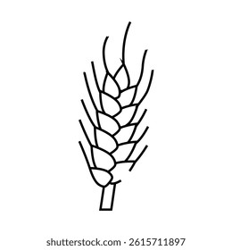 green barley plant line icon vector. green barley plant sign. isolated contour symbol black illustration