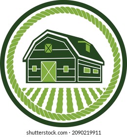 Green Barn Village Vector Design
