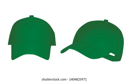 Green baseball cap. vector illustration