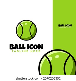 diseño de icono del logotipo de béisbol verde
