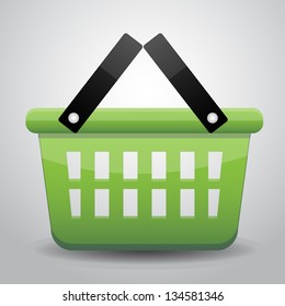 Green basket shopping