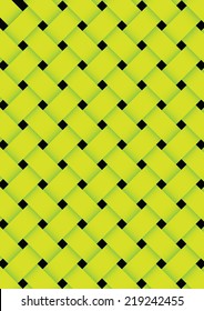 Green basket weave texture background. vector illustration