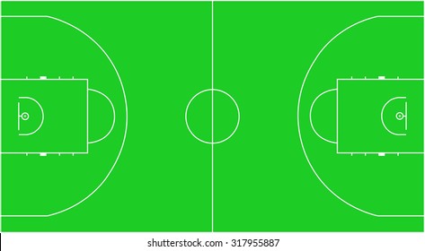 Green Basketball Court