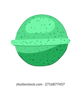 Ilusão de bomba de banho verde criando uma sensação de relaxamento e bem-estar, representando rituais de beleza, higiene pessoal e uma experiência calmante de autocuidado