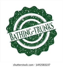 Green Bathing-trunks distressed rubber stamp