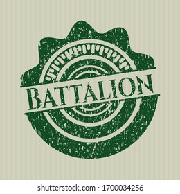 Green Battalion distressed with rubber seal texture