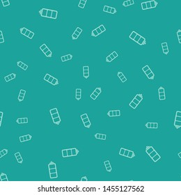 Green Battery charge level indicator icon isolated seamless pattern on green background.  Vector Illustration