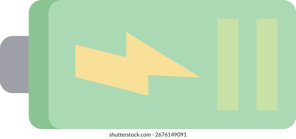 design de ícone plano de bateria verde