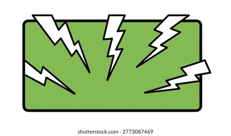 Green battery icon with white lightning