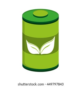 green battery leaf, leaves isolated vector illustration